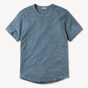 Buck Mason Slub Short Curved Hem Tee In Venice Wash